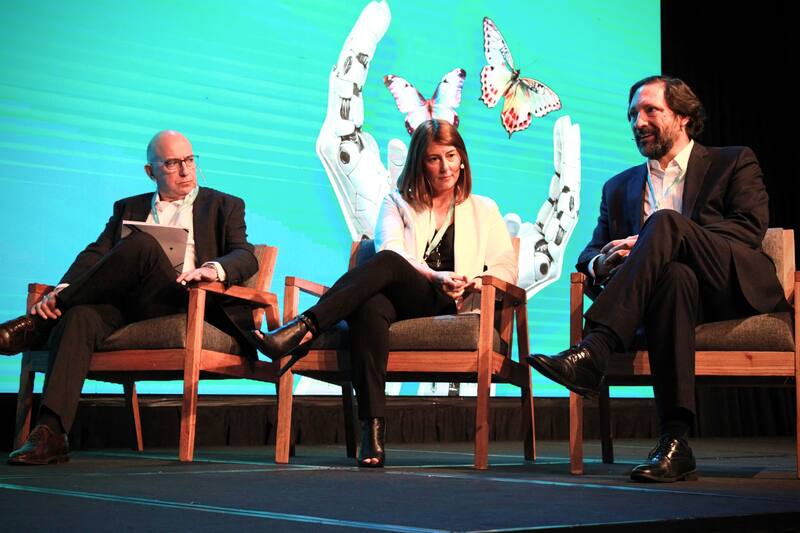 Rodrigo Sola Torino, socio de Marval, Mariana Camino, CEO ABECEB y Jose Luis Zapata, socio a cargo Derecho Laboral Estudio O'Farrell