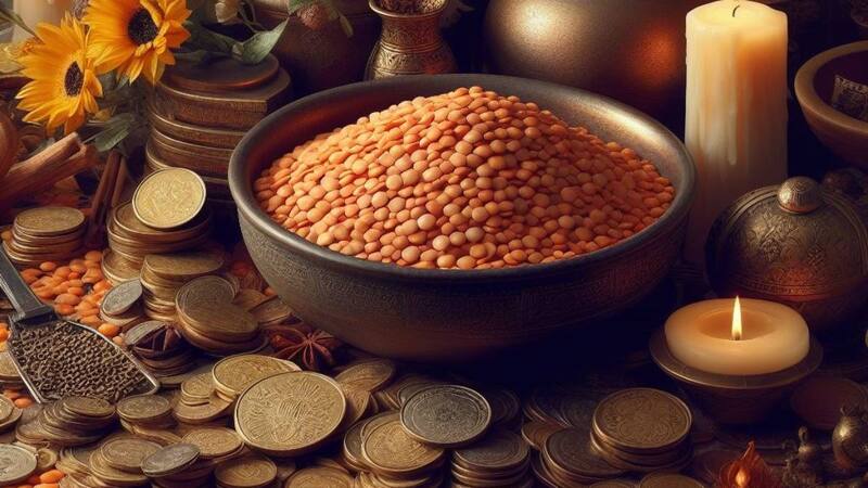 Ritual con lentejas. Fuente: Pixabay.