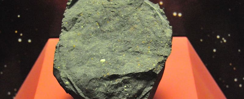 Fragmento del meteorito Murchison. Fuente: Art Bromage / Wikimedia Commons / Flickr