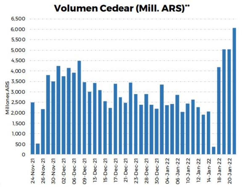 Desde el 18 de enero, tras el debut de estos activos, repuntó segmento de los Cedear.