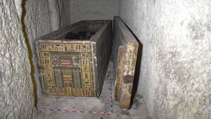 La tumba pertenecía a Edy, hija de un gobernador de Assiut, y se halló a 15 metros de profundidad. (Fuente: Facebook: Egyptian Ministry of Tourism and Antiquities)