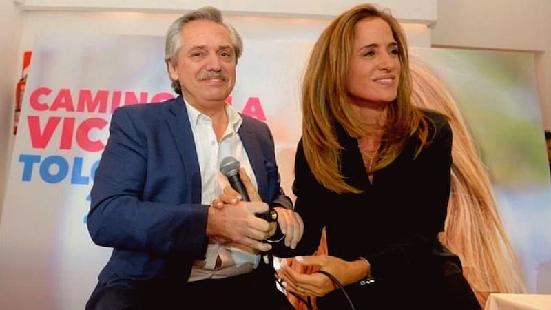 Alberto Fernández y la nueva ministra de Desarrollo Social, Tolosa Paz