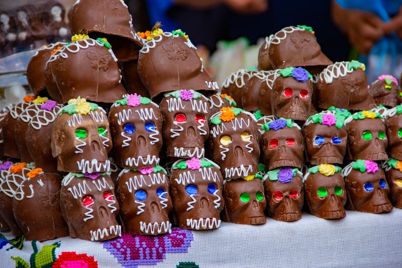 Las calaveritas de chocolate son una de las especialidades de La Merced. Foto: Shutterstock.
