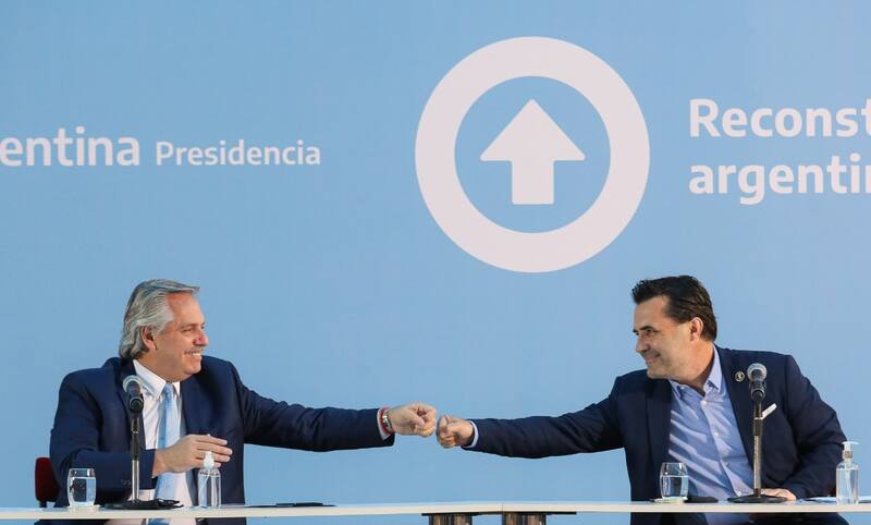 Alberto Fernández con Darío Martínez