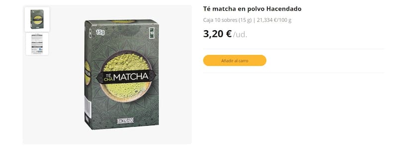 El Té Matcha de Hacendado se puede consumir de diferentes maneras. (Foto: mercadona.es)