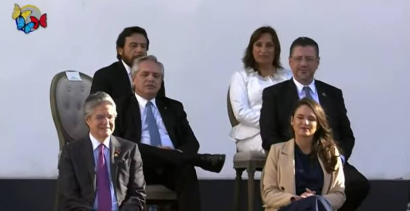 Alberto Fernández asistió a la jura de Gustavo Petro.