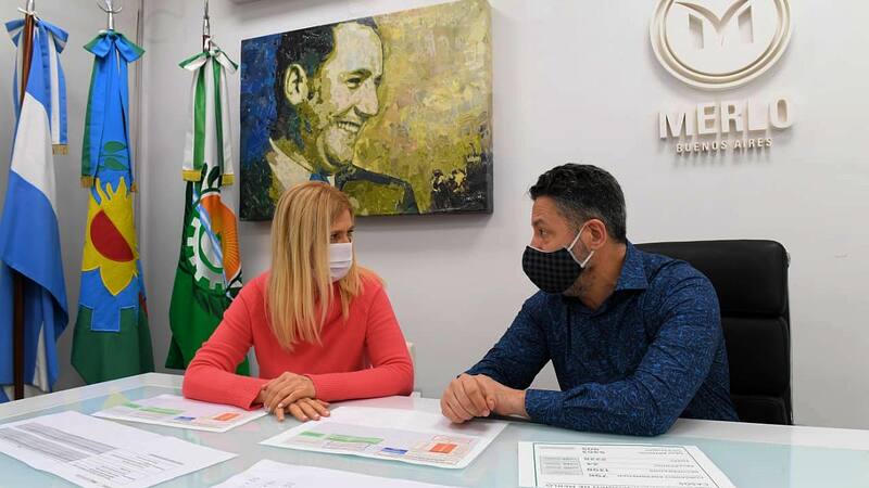 Menéndez junto a Magario, durante el encuentro que compartieron el pasado sábado.