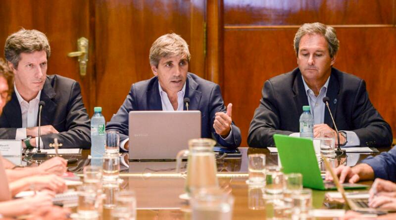 Bausili, Caputo y Quirno cuando eran el equipo que conducía en 2018 el Ministerio de Finanzas.