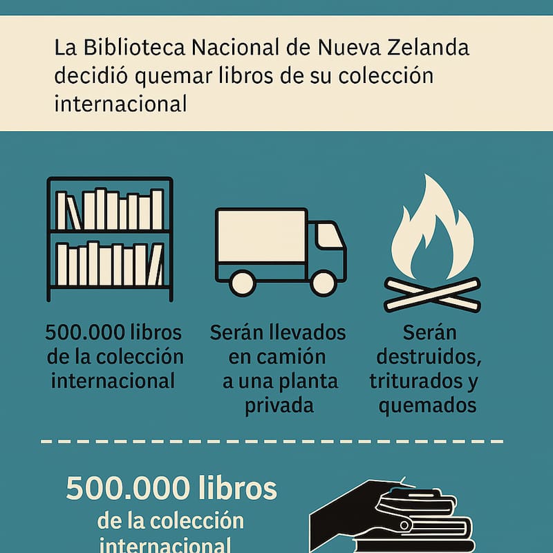 Decidieron quemar 500.000 libros de su Biblioteca Nacional.