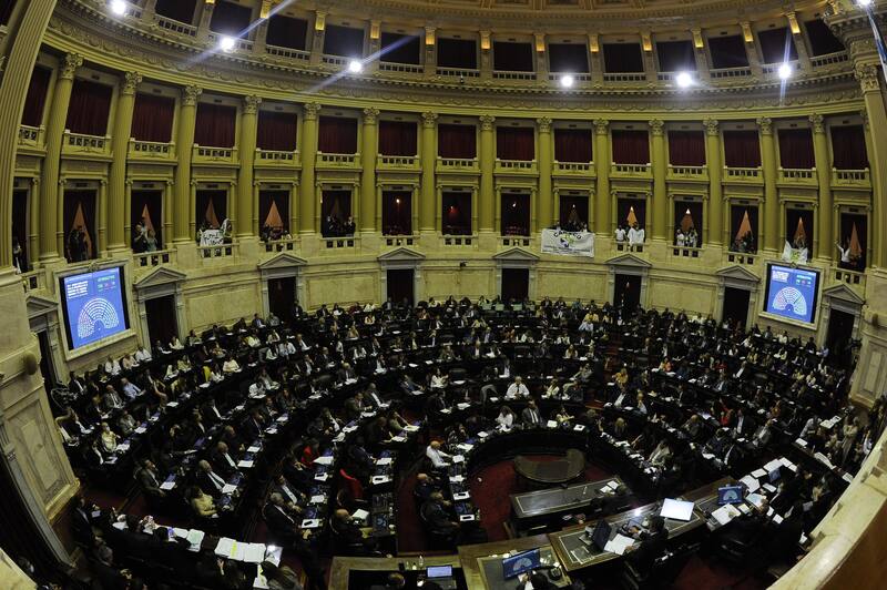 El recinto de la Cámara de Diputados en la sesión especial del 5 de mayo.