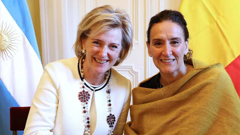 Michetti recibió a la princesa Astrid de Bélgica