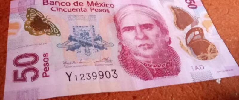 La efigie de José María Morelos y Pavón en el billete de 50 pesos destaca por su importancia histórica. Foto: Captura Mercado Libre
