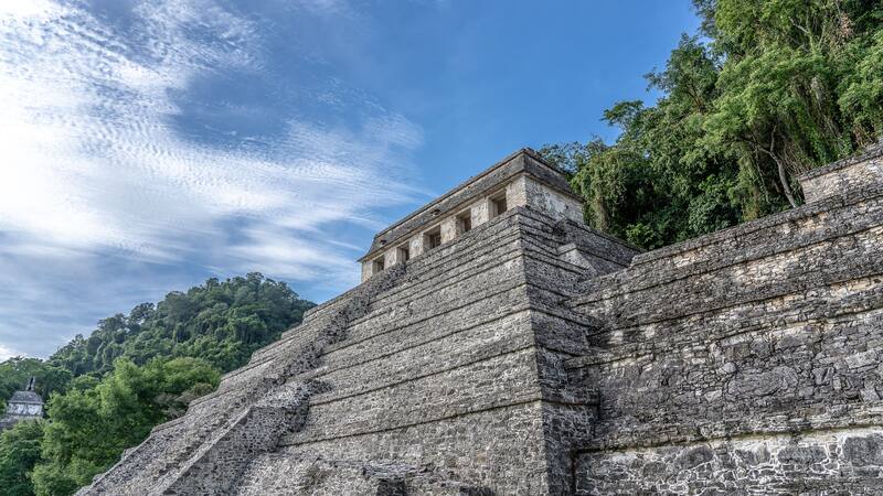 La zona arqueológica de Palenque es un sitio declarado Patrimonio de la Humanidad por la UNESCO.