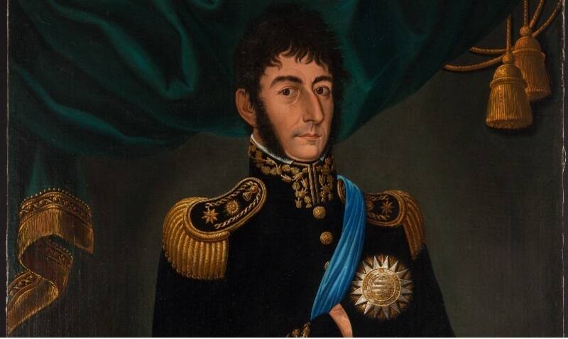Óleo sobre tela de José de San Martín. Fue pintado por José Gil de Castro en Santiago de Chile en 1818, se estima que pudo ser en febrero de ese año.