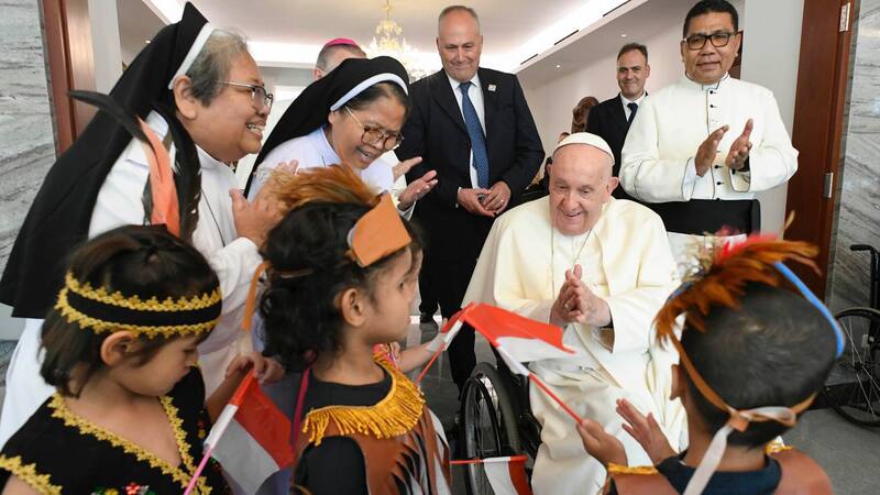 El papa Francisco durante su visita a Yakarta, Indonesia.