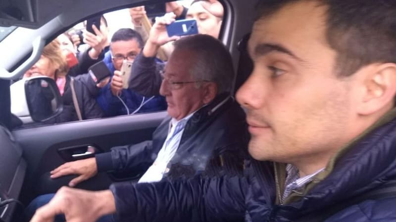 Fellner al abandonar el Penal de Alto Comedero (Gentileza: El Tribuno)