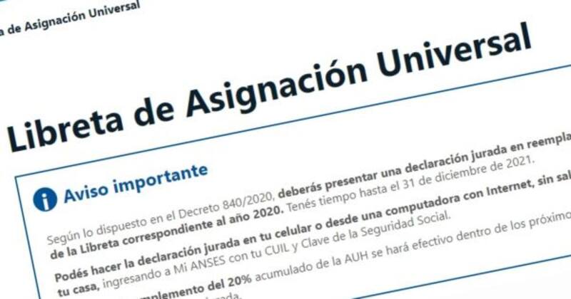 ANSES liquidará en diciembre 2022 el 20% retenido en 2021 para las titulares de la AUH que presentaron la Libreta en septiembre
