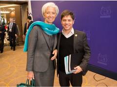 Después de las críticas de Scioli al FMI, Kicillof se sacó una foto con Lagarde