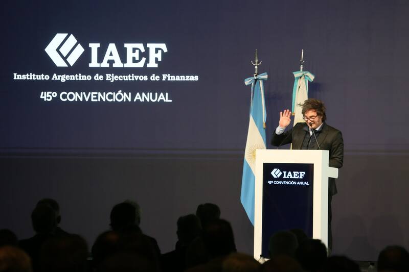 Milei en su última presentación en Mendoza este viernes