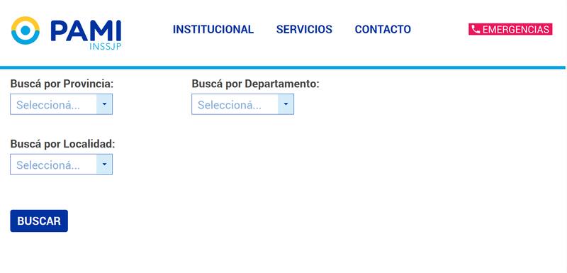 Fuente: Captura Sitio Oficial PAMI