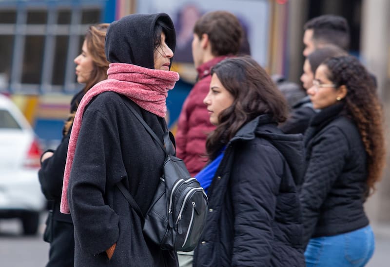 Según el SMN, dichas temperaturas a lo largo de la semana oscilarán entre 5 y 7 grados.