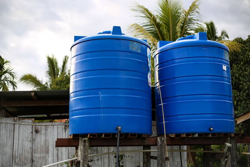 Tanques de agua en México. Fuente: Shutterstock