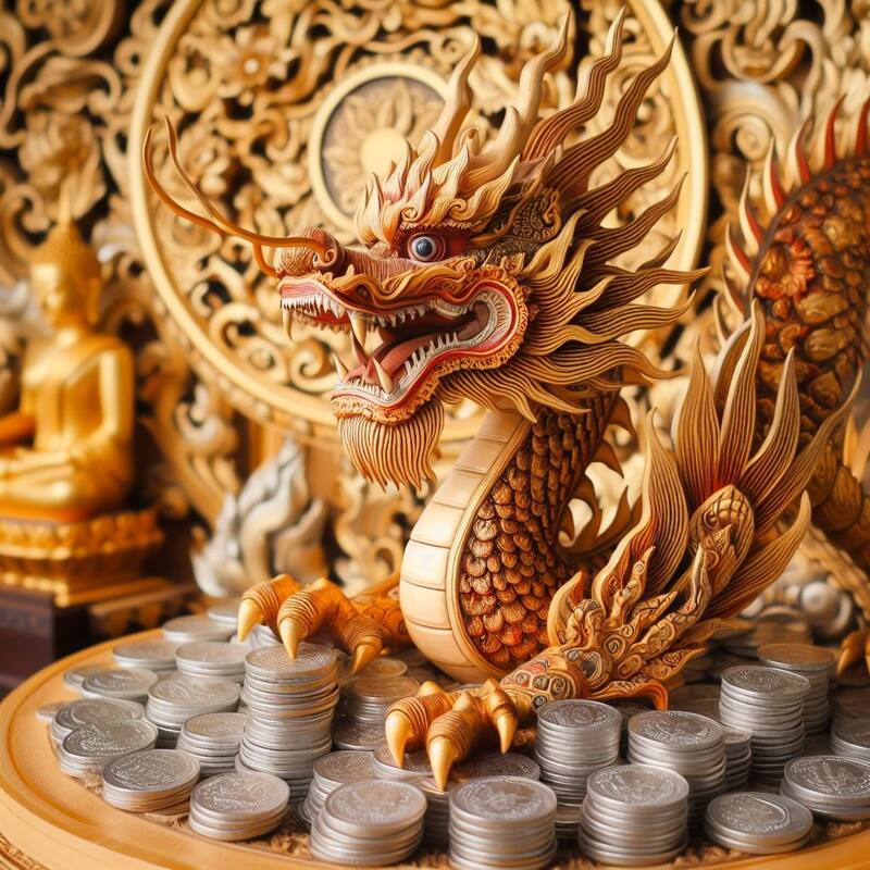 Ritual para atraer el Dragón de Madera. Fuente: Bing AI.
