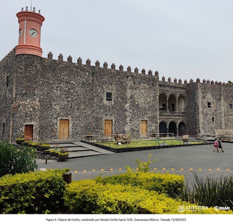 Palacio de Cortés en México. Fuente: INAH.