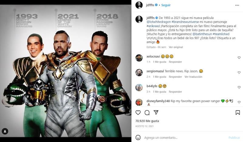 El último trabajo del actor se encuentra en post-producción.