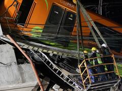 Así fue el momento en que colapsó un puente del metro en México