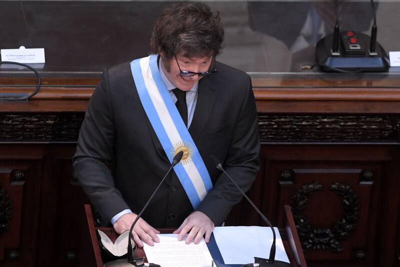 Javier Milei en Diputados