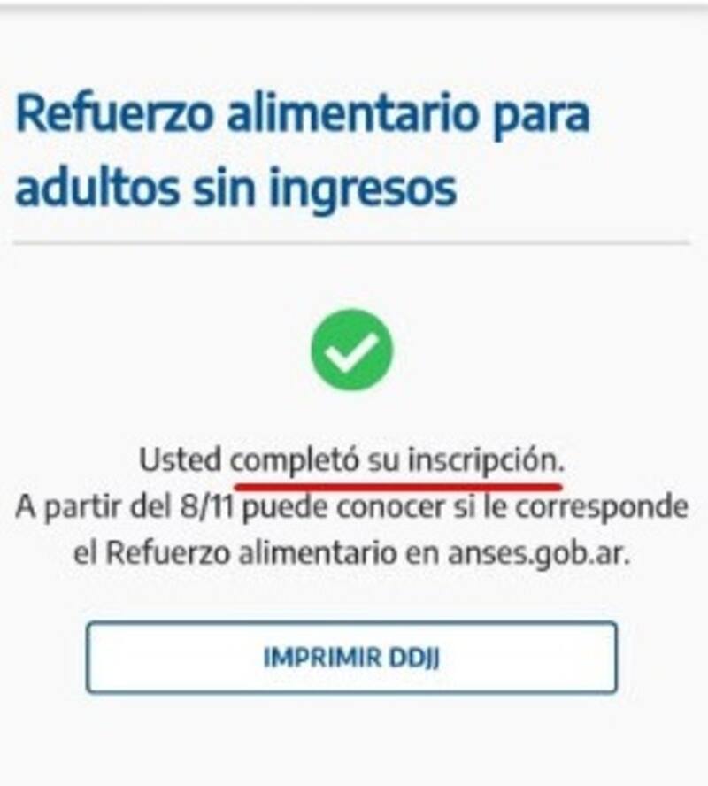 Bono de Refuerzo Alimentario: ANSES publicará desde el martes 8 de noviembre, los resultados de la evaluación socioeconómica