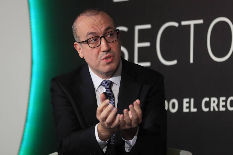 El consejero delegado de BBVA, Onur Genç, participa en el 30º Encuentro del Sector Financiero celebrado este martes en Madrid. Imagen: EFE.