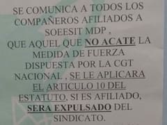 Telefónicos marplatences amenazan con desafiliar a quienes no se sumen al paro