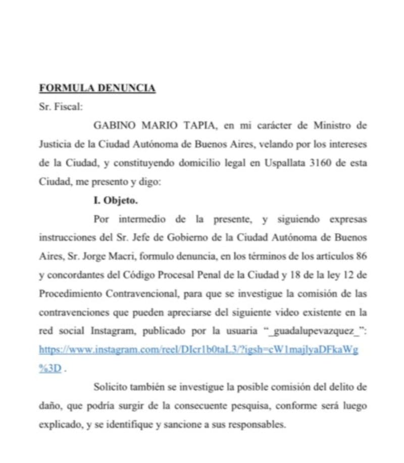 La presentación que hizo el gobierno de la Ciudad.