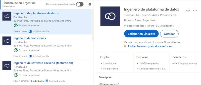 Tiendanube en LinkedIn.