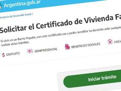 El Ministerio de Desarrollo Social cambió las condiciones para sacar el Certificado de Vivienda Familiar