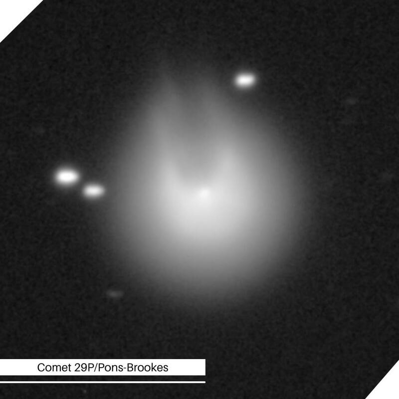 El Cometa Diablo lleva su nombre por los peculiares cuernos que desarrolló tras una de sus explosiones. Foto: Instagram