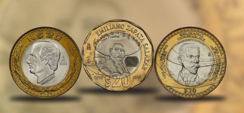 El Escudo Nacional de México aparece en el reverso de la moneda, dándole un carácter oficial. Fuente: Numista.