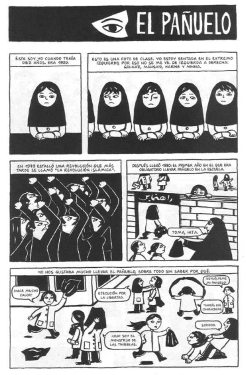 Persepolis es una novela gráfica de la historietista franco-iraní Marjane Satrapi. Allí narra las etapas que marcaron su vida, empezando por la Revolución Islámica de 1979.