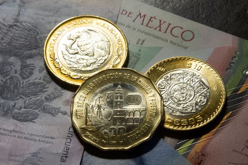 Monedas conmemorativas de México. Fuente: Shutterstock
