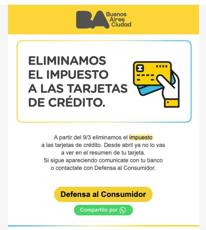 El mensaje del gobierno porteño