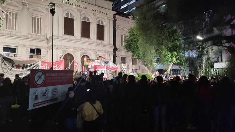 Toma en la Universidad Nacional de La Plata.