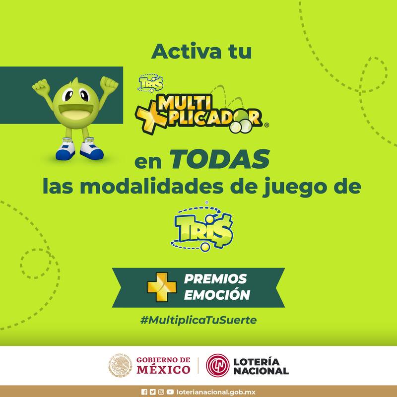 La lotería nacional Tris se juega de lunes a viernes en distintos horarios y su opción Multiplicadora permite obtener un premio mayor. Foto: red social X @LN_electronicos
