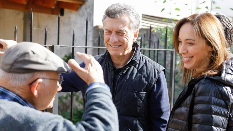 Presidente Mauricio Macri y gobernadora María Eugenia Vidal