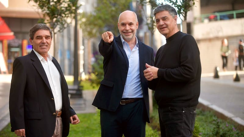 Fernán Quirós, Horacio Rodríguez Larreta y Jorge Macri.