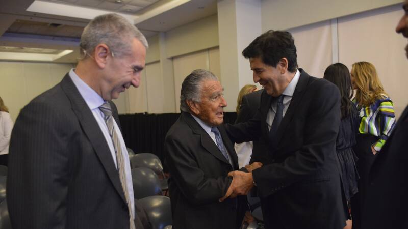 Miguel Urus (PwC), Eurnekian, Carlos Melconian y De Goñi (El Cronista)