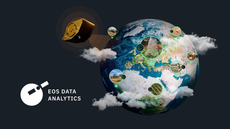 Las herramientas de análisis de imágenes de satélite brindan información del estado de los cultivos que se utiliza para medir la productividad de las explotaciones y la capacidad de devolución del préstamo de los agricultores. Imagen: EOS Data Analytics.
