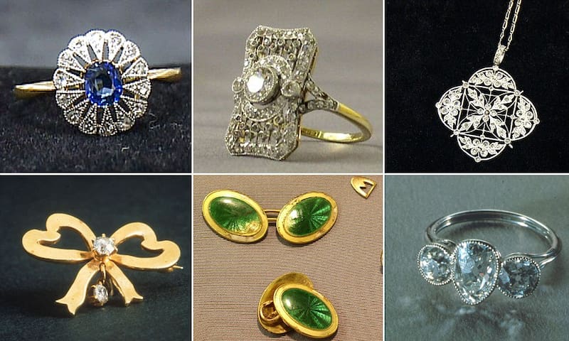 Las joyas de diamante encontradas en el Titanic. (Imagen: Balclis)