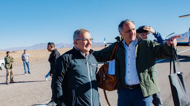 Marco Bulgheroni visitó el proyecto del brazo de PAE para el Oro blanco, Lition Energy en Catamarca, junto al gobernador Jalil